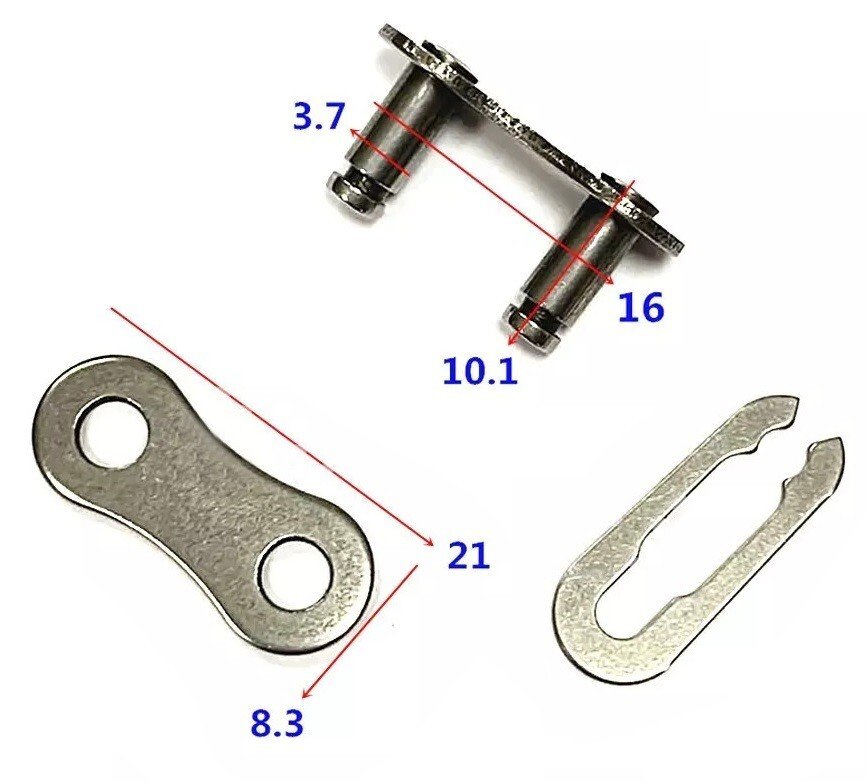 9 x CHAIN LINK SPLIT CONNECTING CHAIN BIKE BICYCLE SINGLE SPEED BMX 1/2 x 1/8