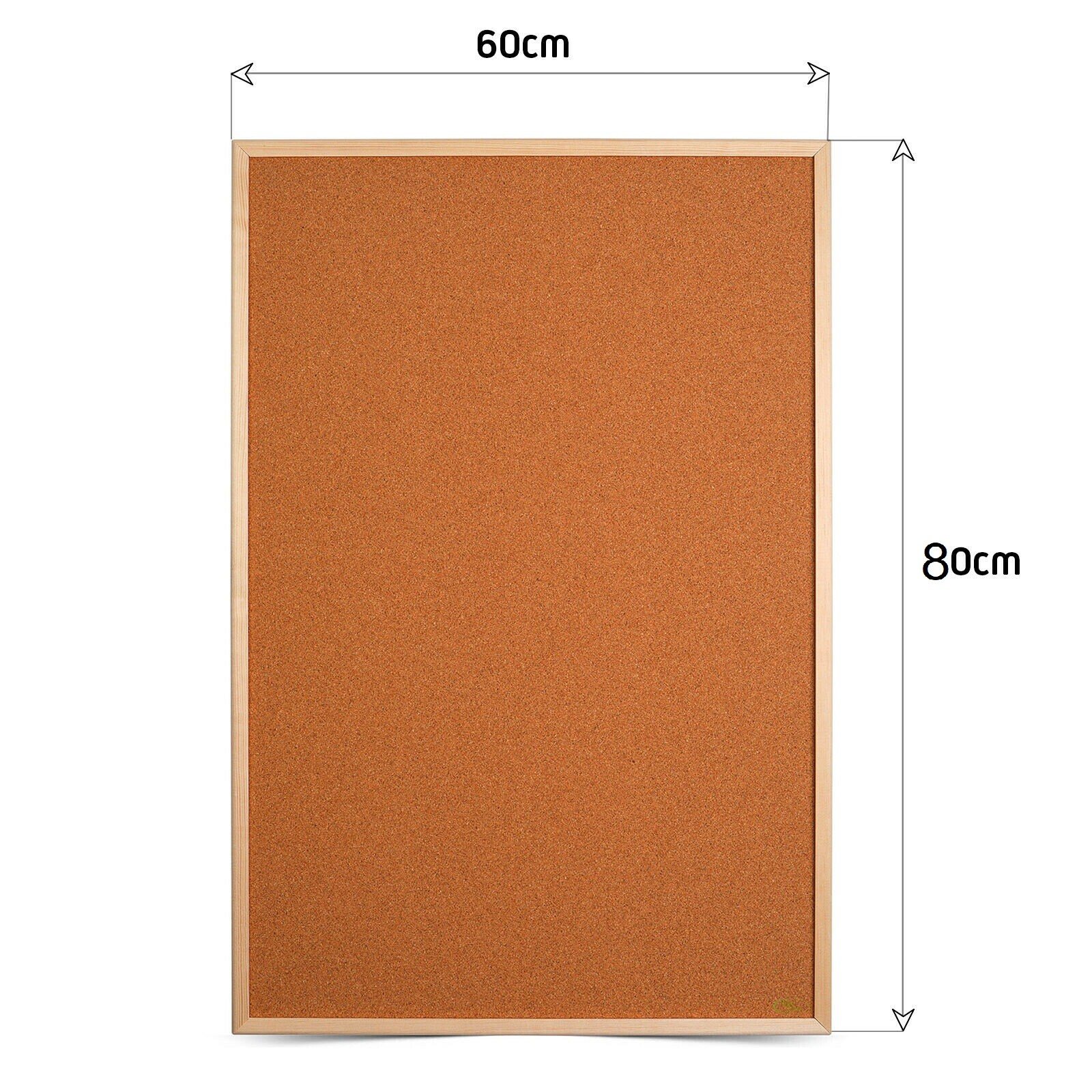 Cork Board Pin Message Notice Board Wooden Frame Office Memo School Pinboard