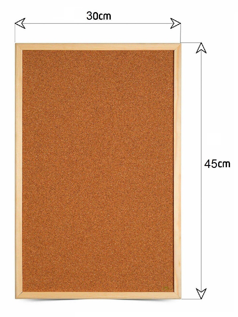 Cork Board Pin Message Notice Board Wooden Frame Office Memo School Pinboard