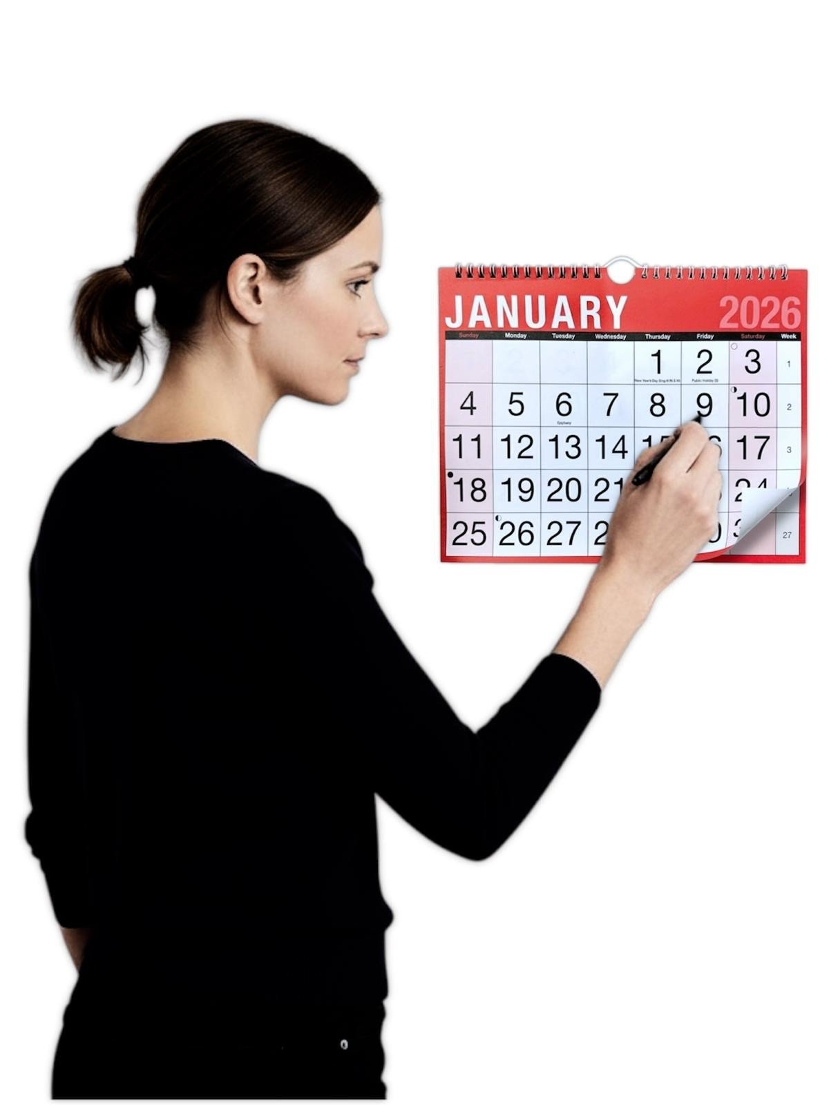 2026 LARGE MONTH TO VIEW PLANNER QUALITY CALENDER WALL HANGING PLANNER R & W