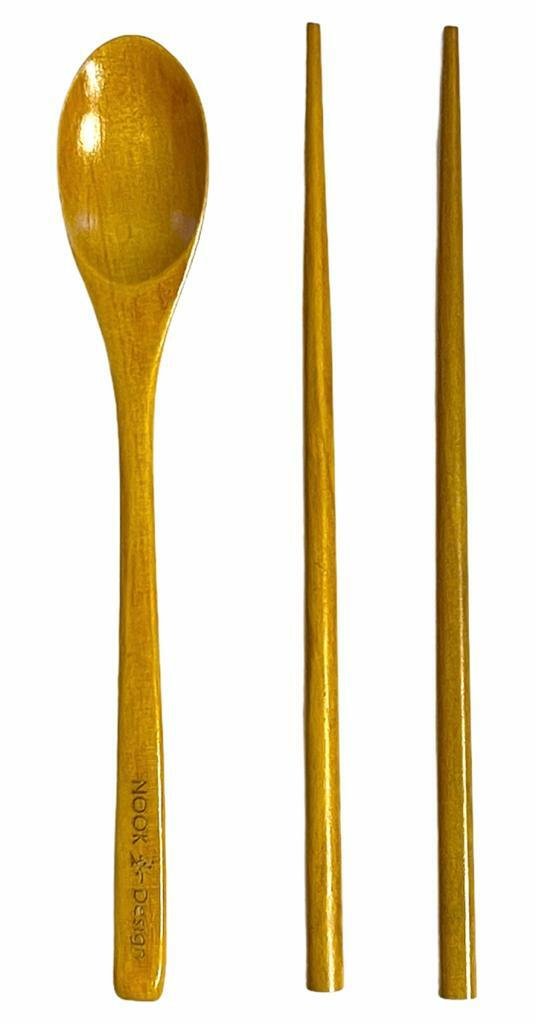 Gentleman's Style Reusable Bamboo Cutlery Travel Set Spoon Chopstick Utensils UK