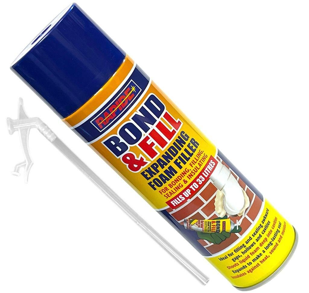 2Pcs Rapide Bond & Fill Expanding Foam Filler For Bonding Filling Sealing 500ml