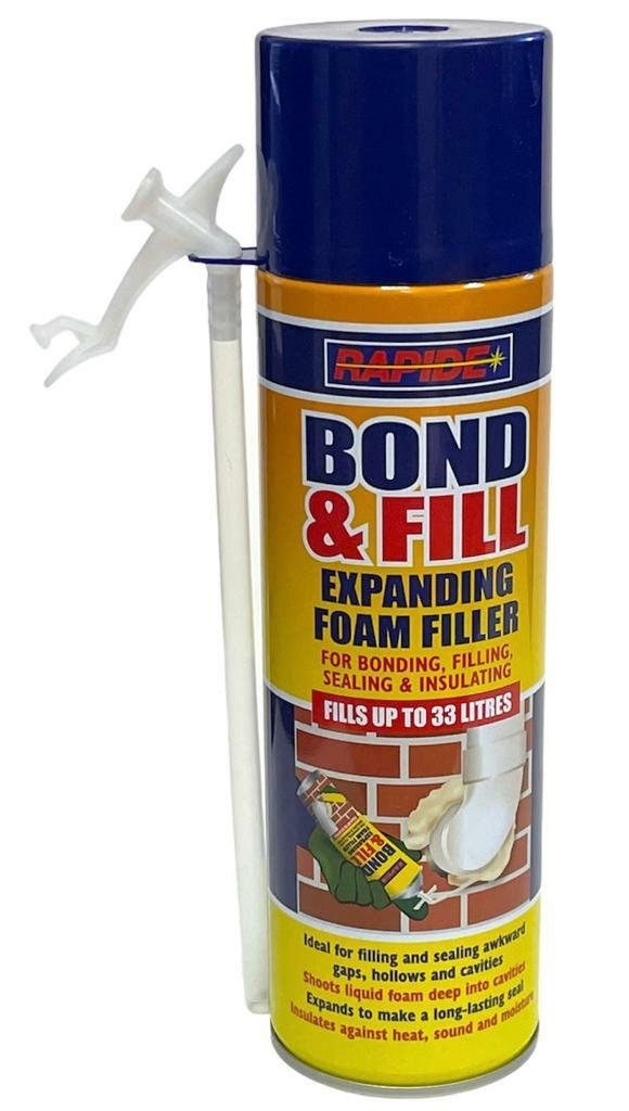 2Pcs Rapide Bond & Fill Expanding Foam Filler For Bonding Filling Sealing 500ml