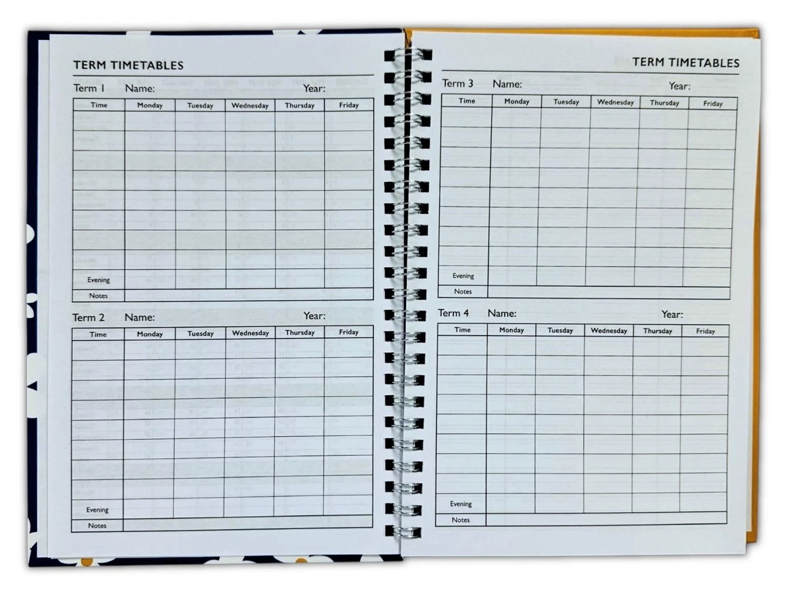 2026-2027 A5 Week to View Academic Diary Hardback Spiral Student Teacher Diary