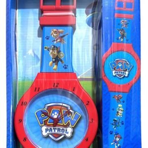 OFFICIAL JUMBO RED PAW PATROL SKYE WALL CLOCK CHILDRENS CLOCK BEDROOM CLOCK NEW