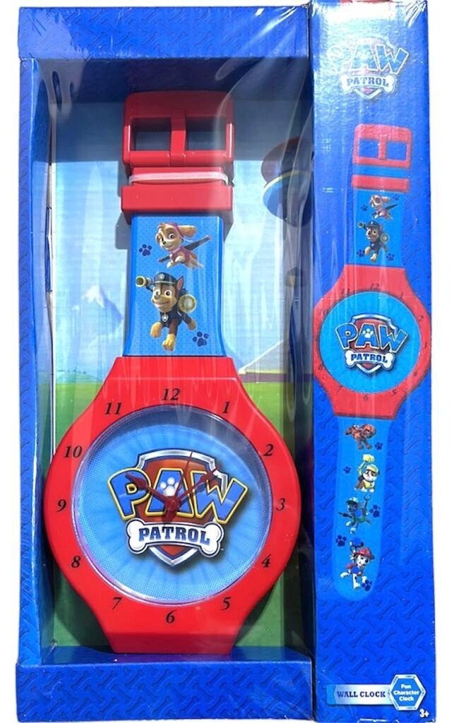 OFFICIAL JUMBO RED PAW PATROL SKYE WALL CLOCK CHILDRENS CLOCK BEDROOM CLOCK NEW