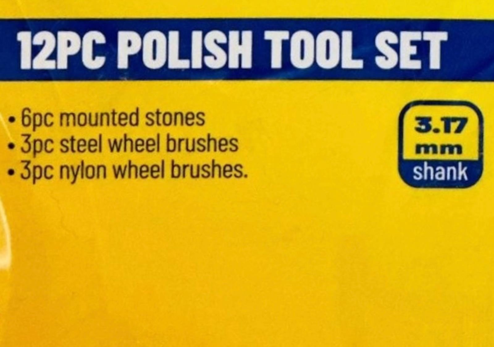 12pc Polish Wire Brush Wheel & Mounted Stone Tool Set For Rotary Drill Dremel