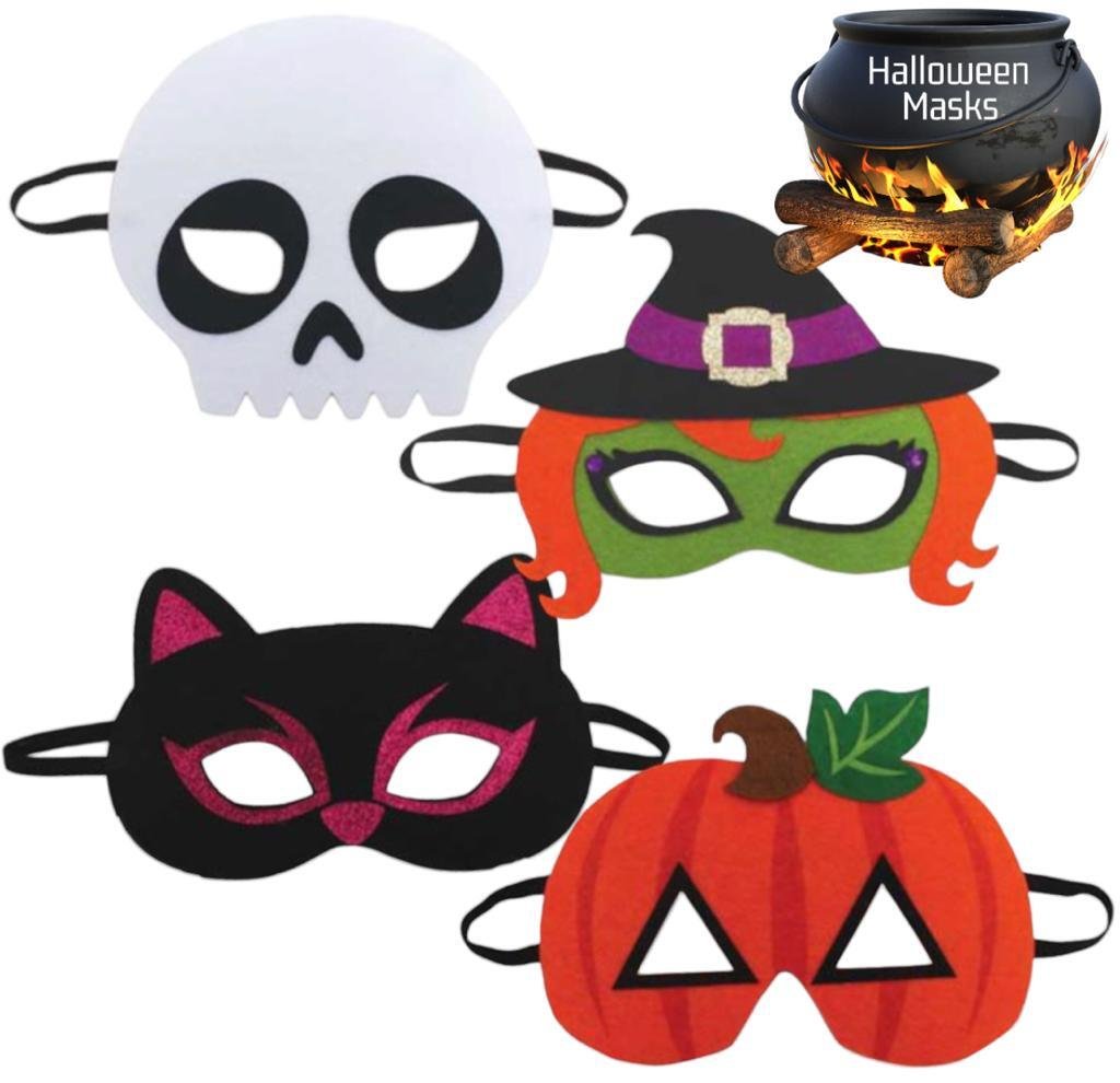Halloween Kids Fancy Dress Face Masks-Boys Girls Felt Foam Mask Party Costume