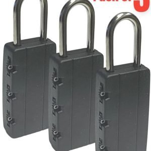 3 X SMALL 3 DIGIT COMBINATION PADLOCKS Lock – Locker Luggage Suitcase Travel Gym