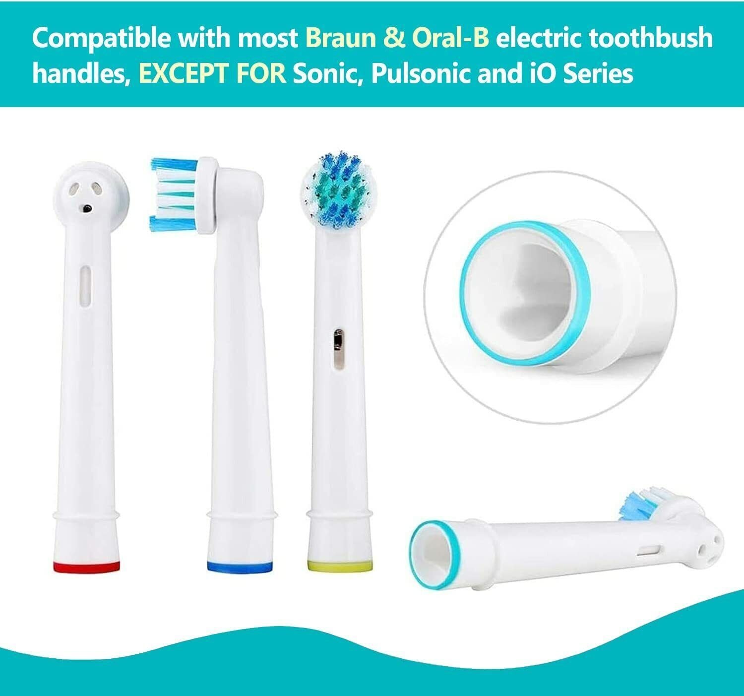 Electronic Toothbrush Heads Compatible with OralB Braun Replacement BrushHead UK