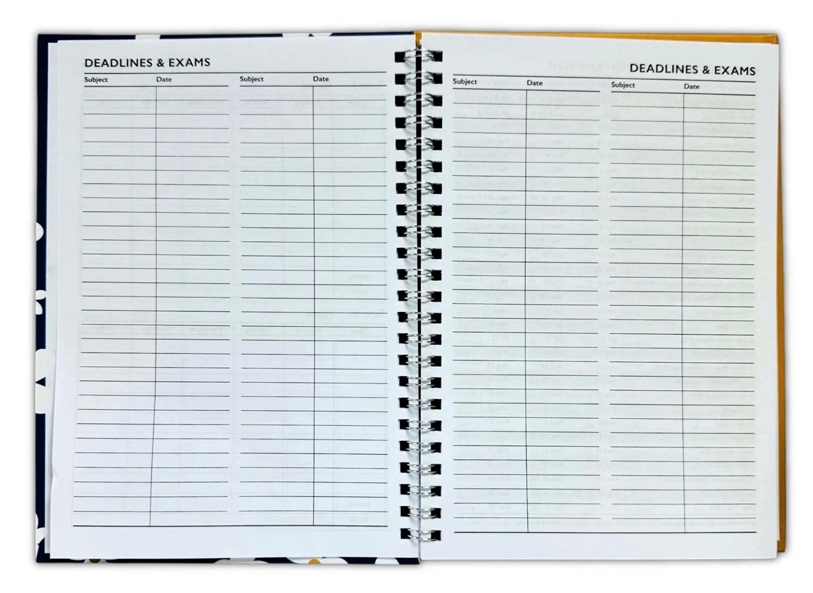 2026-2027 A5 Week to View Academic Diary Hardback Spiral Student Teacher Diary