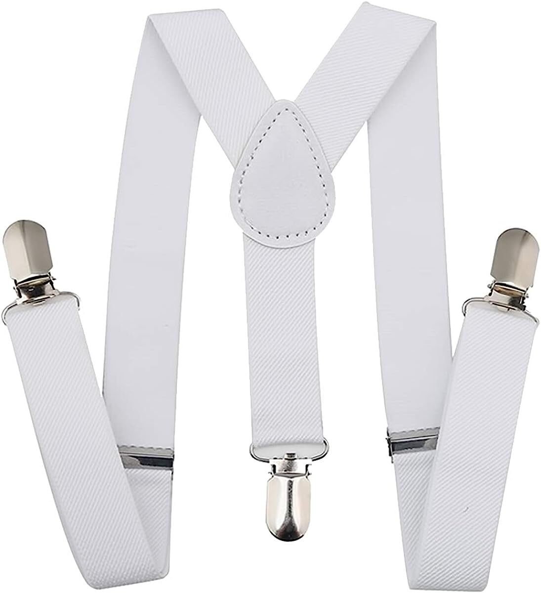 ADJUSTABLE BRACES MENS UNISEX TROUSER ELASTIC Y-BACK SUSPENDERS METAL CLIP-ON