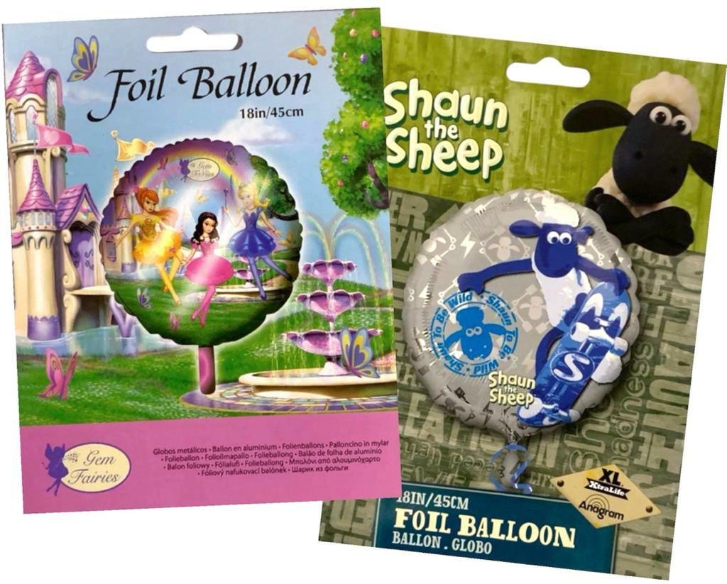 18'' Shaun The Sheep, Gem Round Celebration Party Decoration Foil Helium Balloon