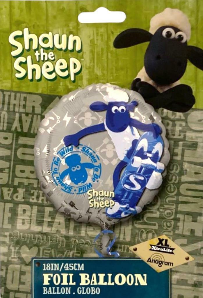 18'' Shaun The Sheep, Gem Round Celebration Party Decoration Foil Helium Balloon
