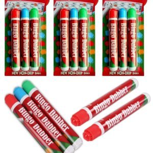 Bingo Dabbers Marker Pens Mixed Colours Sponge Nib Non Drip Ink Dabbing Set Fast