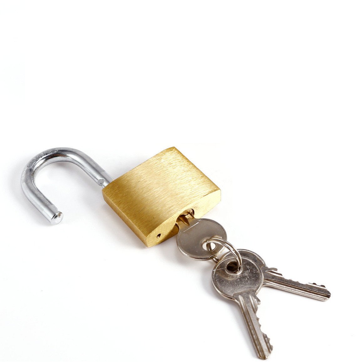 2 X 30mm Brass Padlocks Pad Locks Suitcase Luggage Pad Lock 3 Keys per Lock