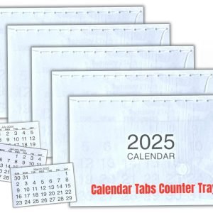 2025 Calendar Tabs Insert Mini String Tear Off Pads Month to View Made In UK