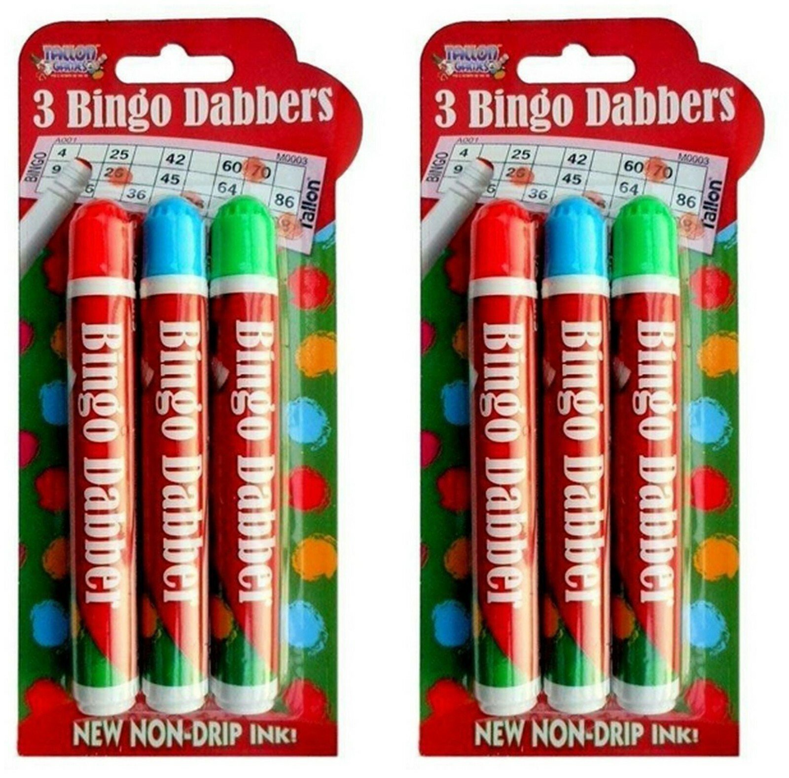 Bingo Dabbers Marker Pens Mixed Colours Sponge Nib Non Drip Ink Dabbing Set Fast