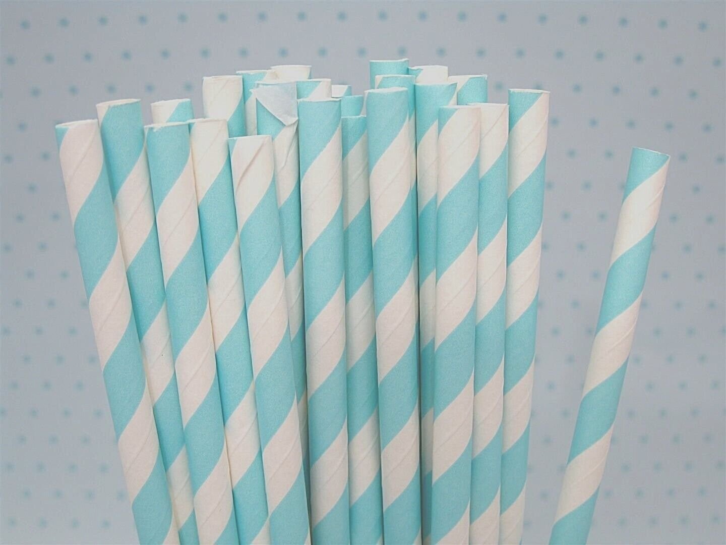 50 Disposable Paper Straws | Stripy | Drinking Straws Eco Friendly Biodegradable