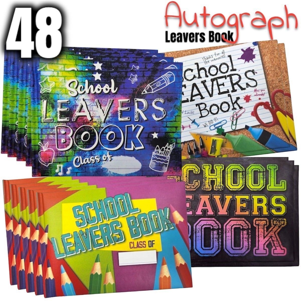 48 x BULK PRICE SCHOOL LEAVERS AUTOGRAPH MESSAGE BOOK ADULTS KIDS SCHOOL COLLEGE