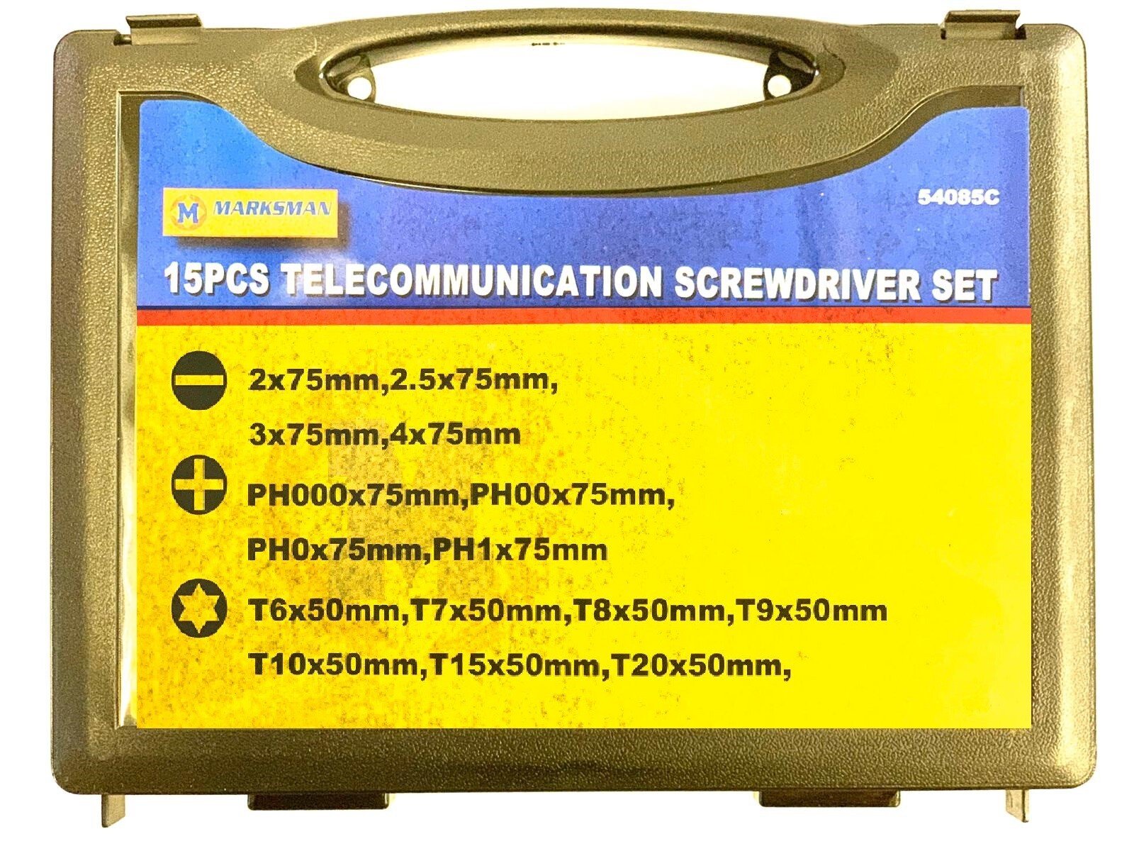 15 Pcs Telecommunication Precision Screwdriver Set Electrical Tool w/ Kit Case