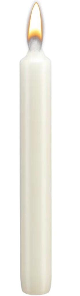 Candles Household White Wax Candles 5 Hour Burn Time 1.8cm Diameter 4 Pack
