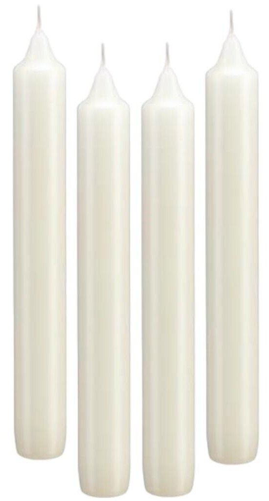 Candles Household White Wax Candles 5 Hour Burn Time 1.8cm Diameter 4 Pack