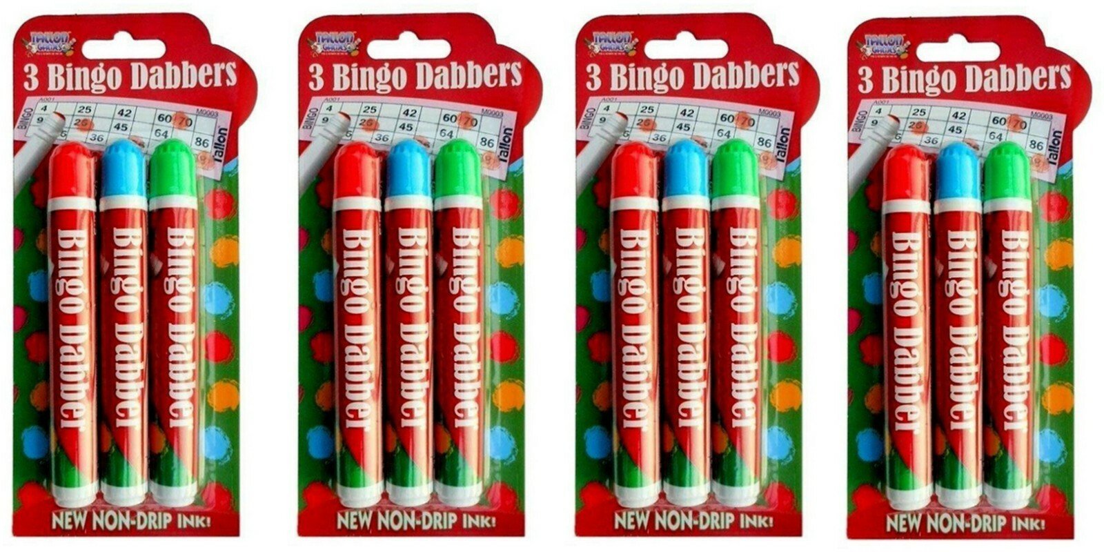 Bingo Dabbers Marker Pens Mixed Colours Sponge Nib Non Drip Ink Dabbing Set Fast