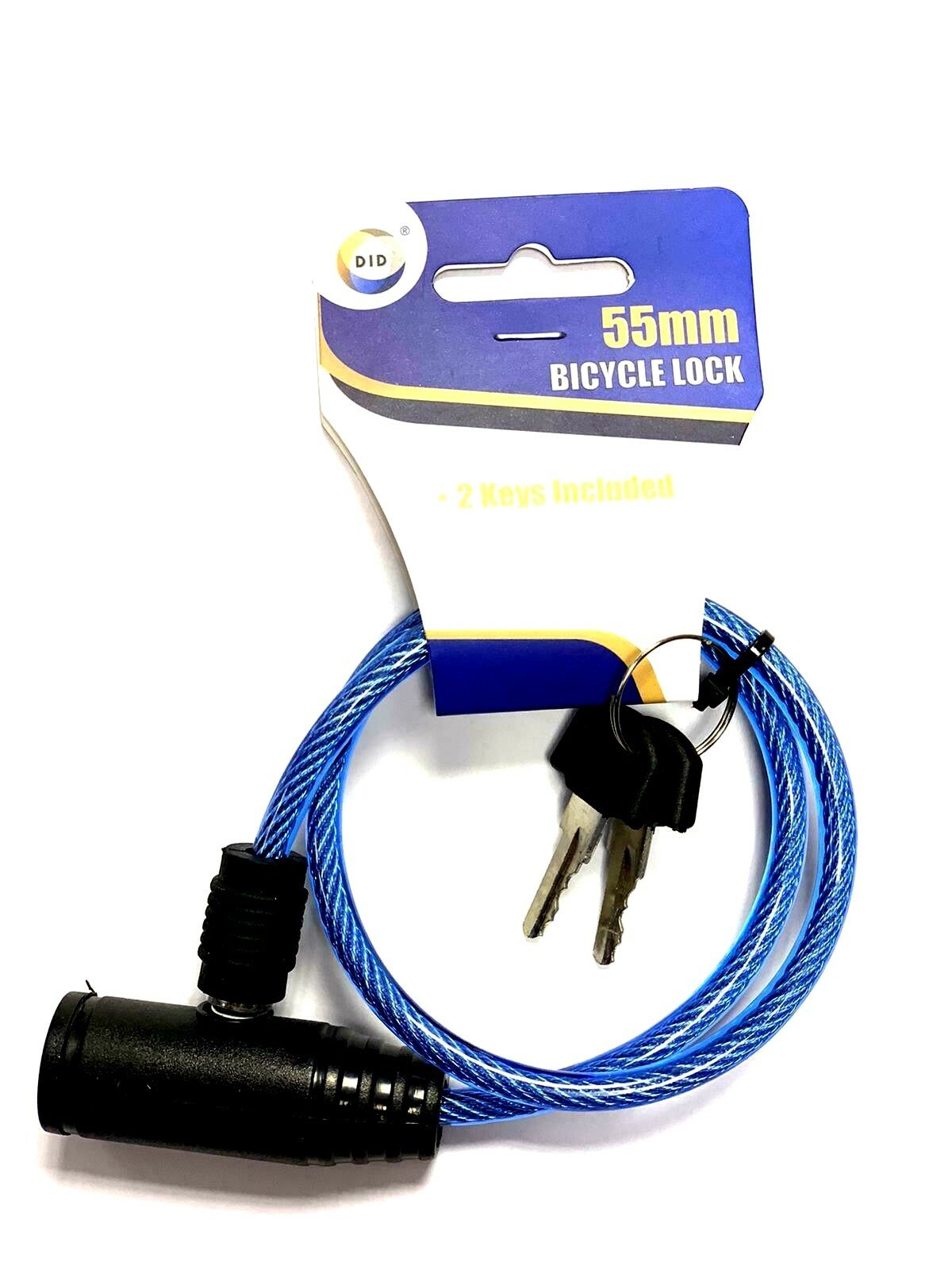 NEW Thick Bicycle Bike Cycle Spiral Steel Cable Lock/Strong Security Chain 2 Key