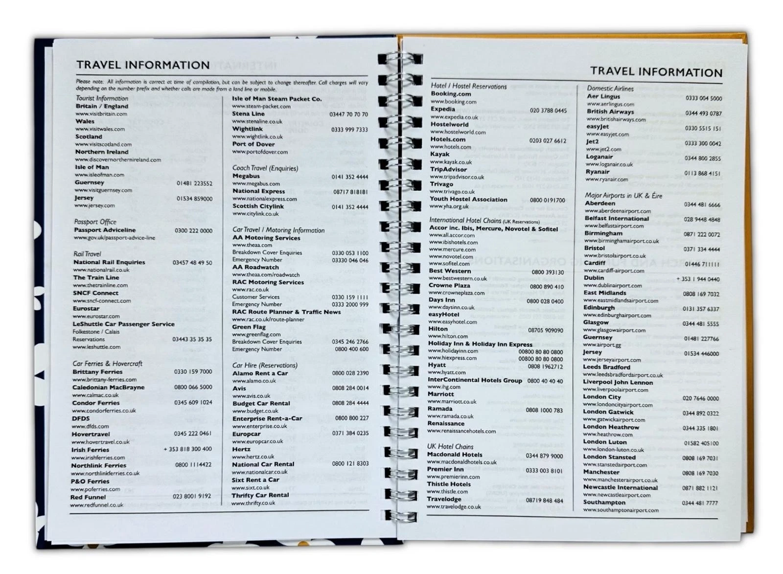 2026-2027 A5 Week to View Academic Diary Hardback Spiral Student Teacher Diary