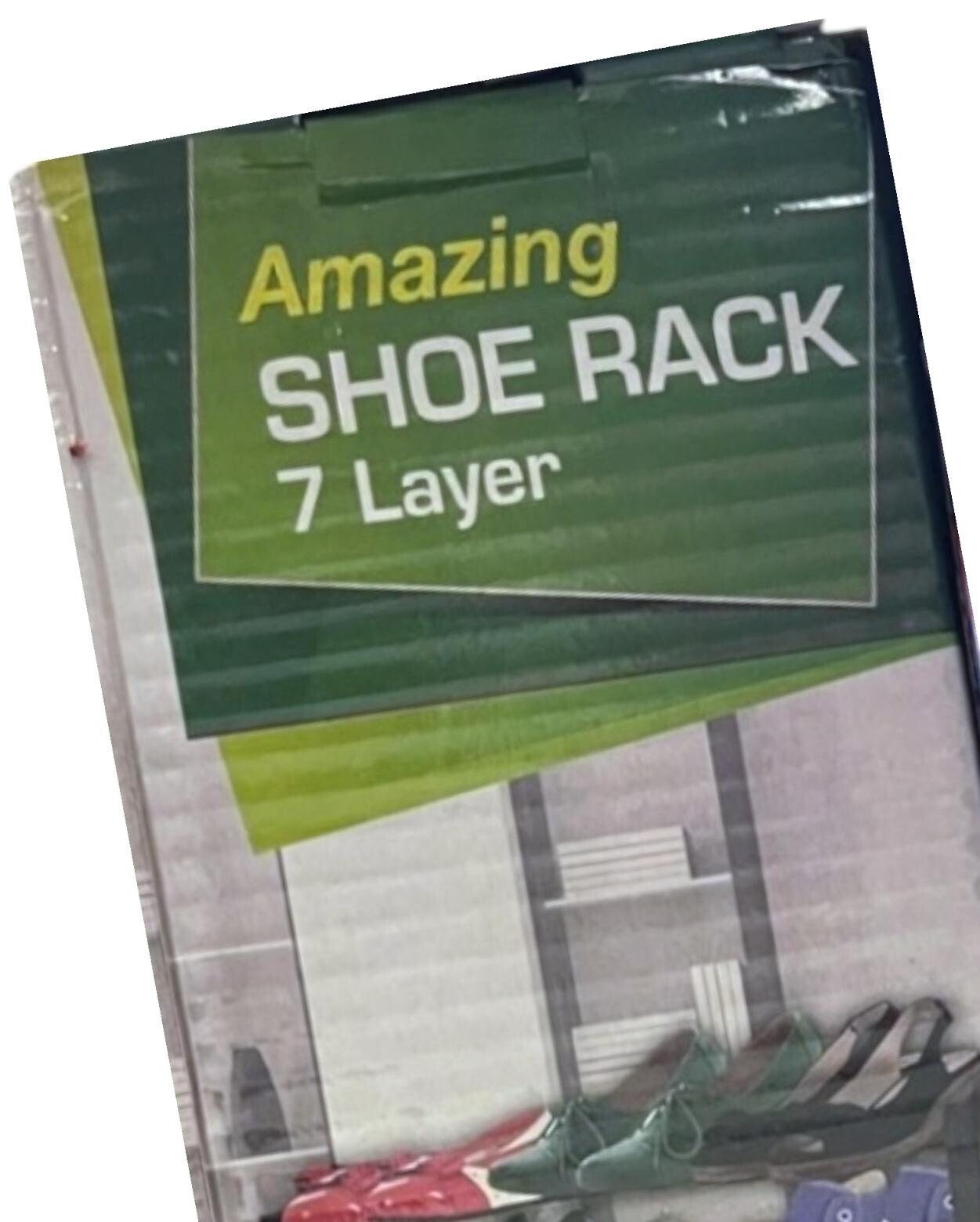 7 TIERS Metal SHOE RACK FOOTWEAR ORGANISER STORAGE SHELVES STAND NON-SLIP BARS