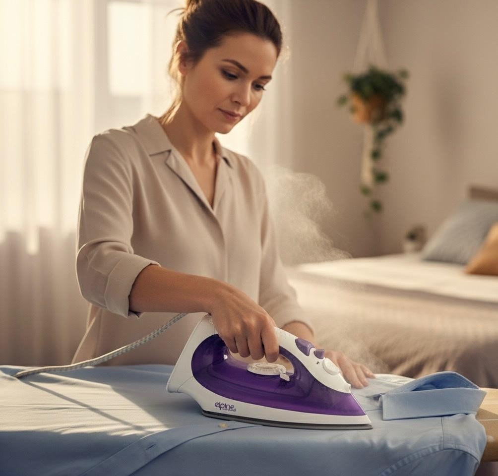 Elpine Steam Iron 1400W 2000W 2300W Electric Ceramic Soleplate Self Cleaning UK