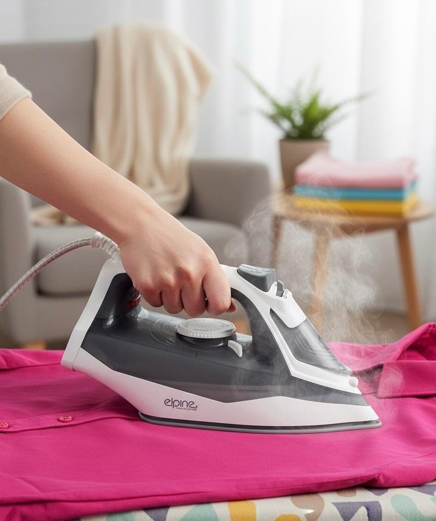 Elpine Steam Iron 1400W 2000W 2300W Electric Ceramic Soleplate Self Cleaning UK