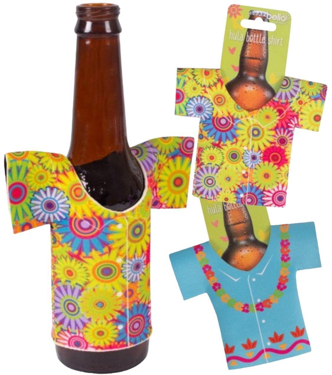 2 Pcs Summer Party Decorations Hawaiian Hula Beer Bottle Shirt Drinks Holder
