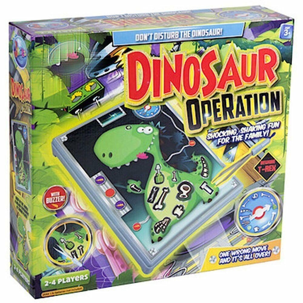 Dinosaur Operation Board Game Festive Christmas Family Fun Kids Doctor Play Set
