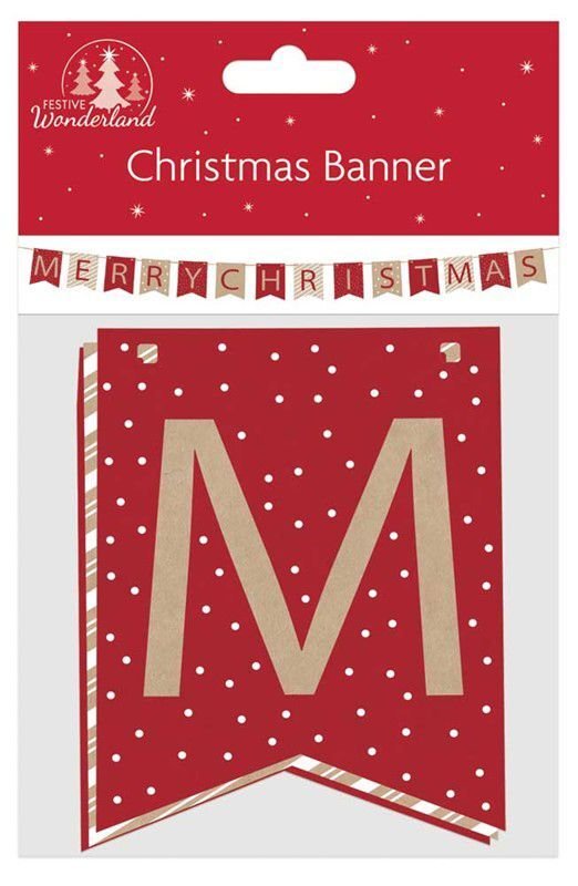 Merry Christmas Banner Bunting Party Decoration Hanging Decors Garlands Treat-2M