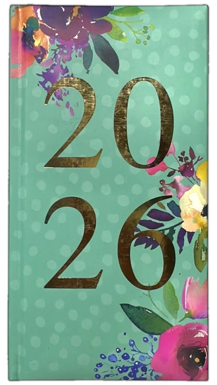 2026 DIARY POCKET SMALL / SLIM LINE METAL CORNER WEEK TO VIEW CUTE FASHION DIARY