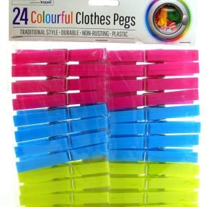 24 Large Plastic Clothes Jumbo Storm Pegs Laundry Drying Clips Washing Clothes