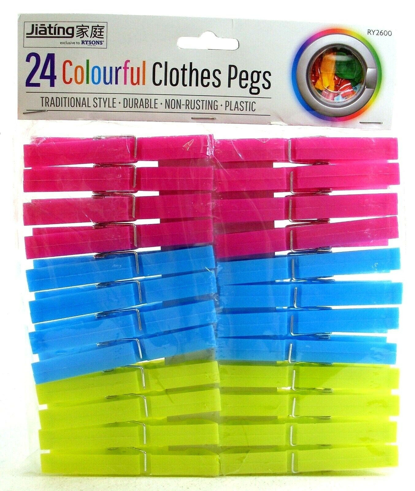 24 Large Plastic Clothes Jumbo Storm Pegs Laundry Drying Clips Washing Clothes