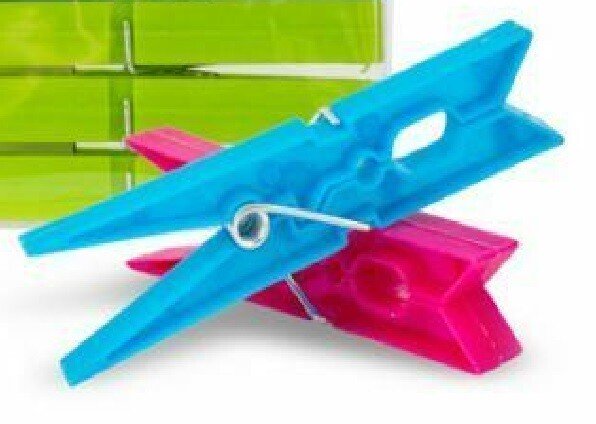 24 Large Plastic Clothes Jumbo Storm Pegs Laundry Drying Clips Washing Clothes