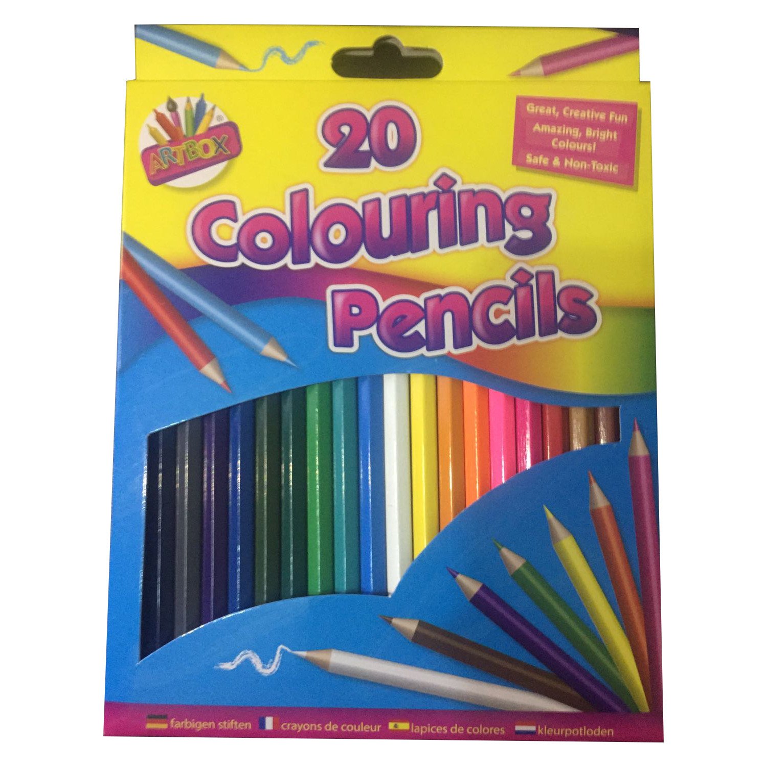 20 x LARGE COLOURING COLORING PENCIL PACK FOR SCHOOL CLASS CHILDREN/KIDS ART
