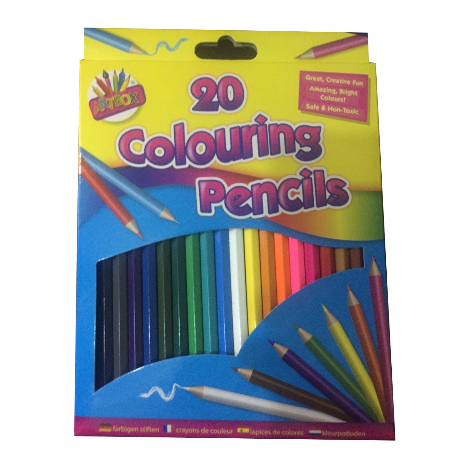 20 x LARGE COLOURING COLORING PENCIL PACK FOR SCHOOL CLASS CHILDREN/KIDS ART