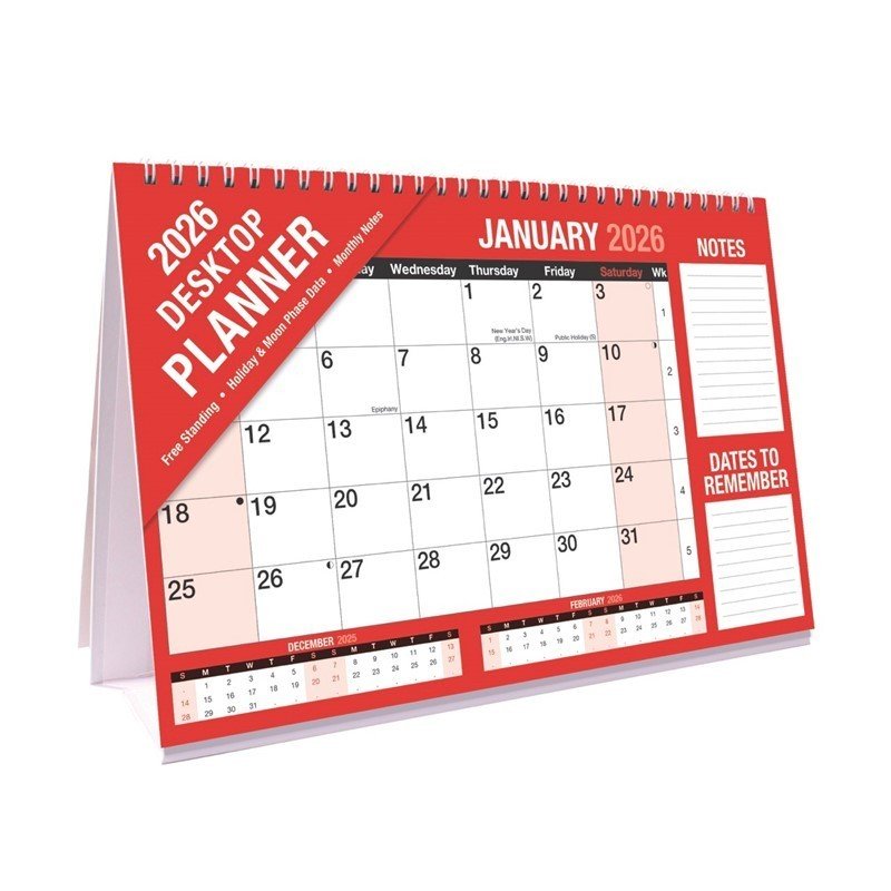 2026 Wall Calendar Slim Calendar A4 A3 Large Month to View, Easy View Planner UK