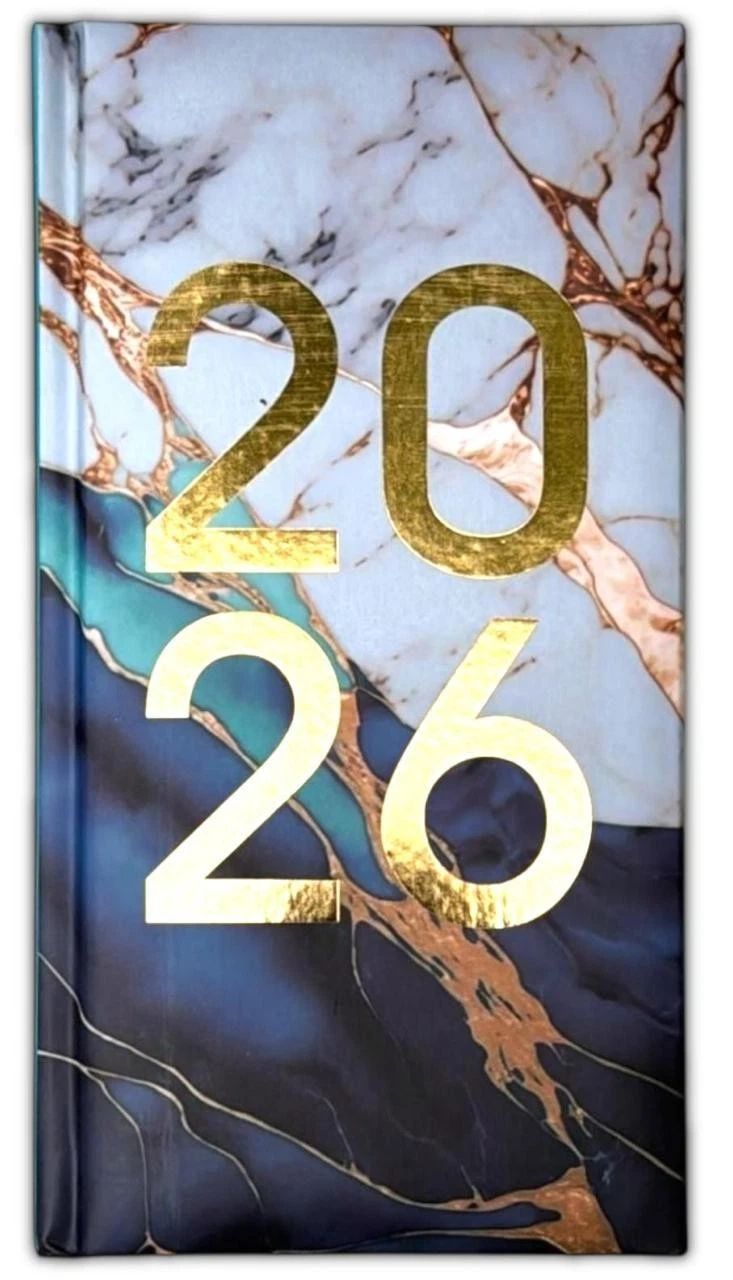 2026 DIARY POCKET SMALL / SLIM LINE METAL CORNER WEEK TO VIEW CUTE FASHION DIARY