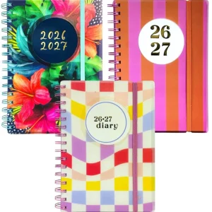 2026-2027 ACADEMIC A5 DAY A PAGE MID YEAR SPIRAL PP COVER STUDENT TEACHER DIARY