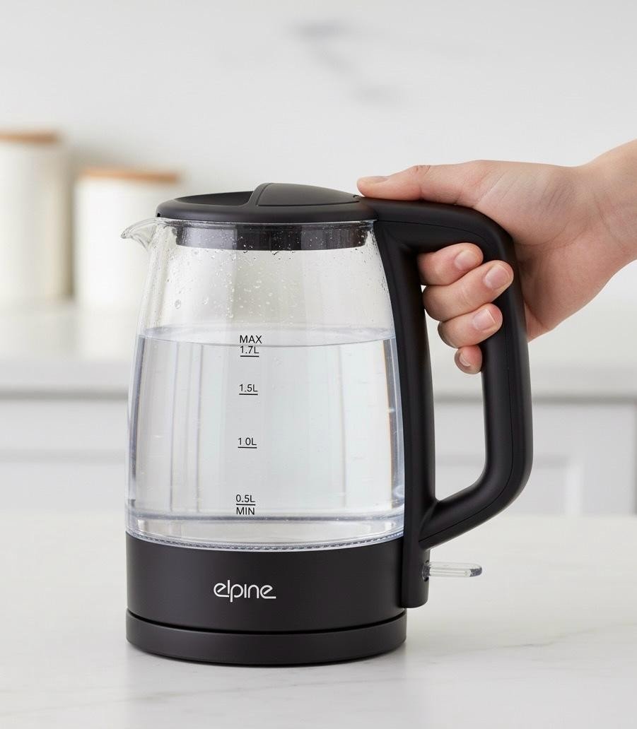 Electric Blue LED Illuminating Glass Jug Kettle Cordless 1.7L 2200W Tea Kettle