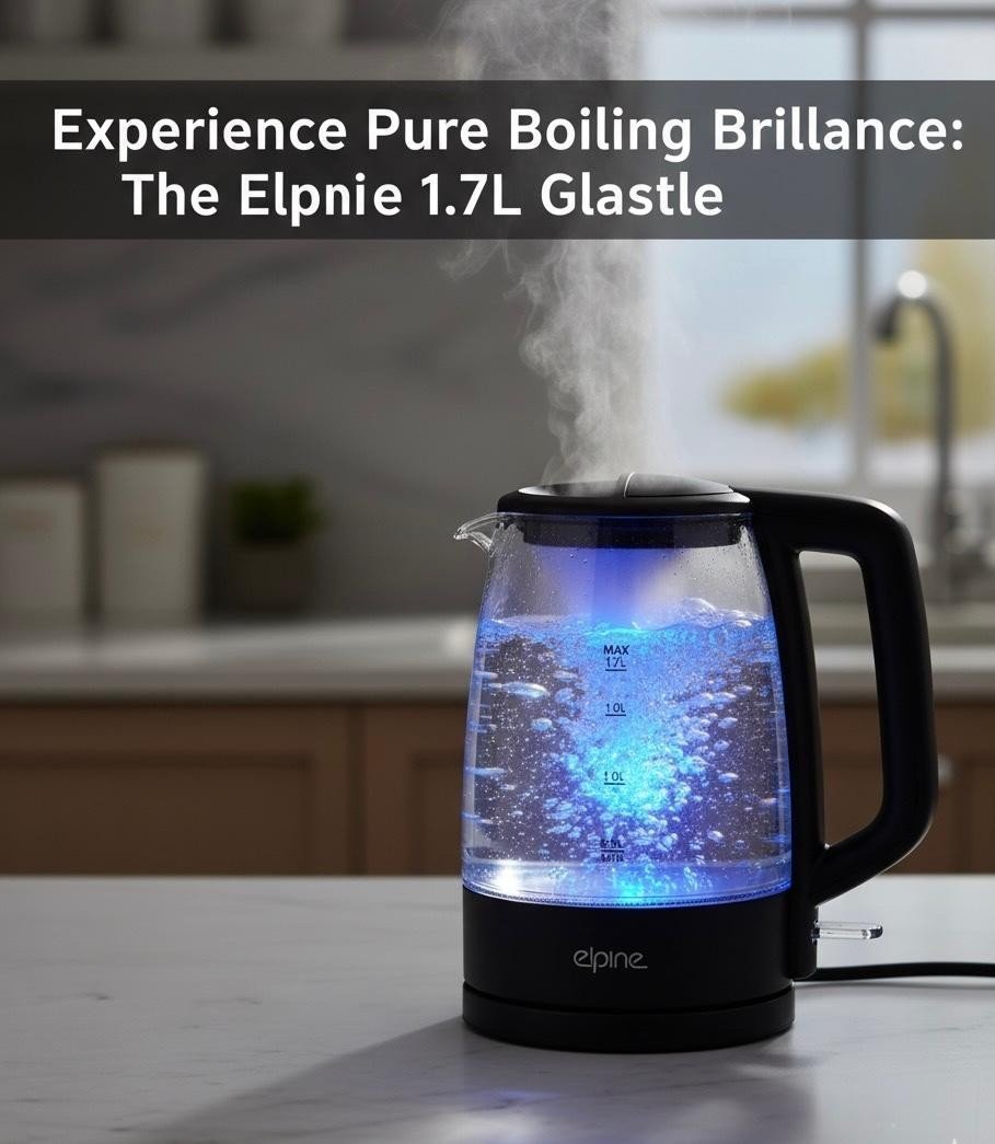 Electric Blue LED Illuminating Glass Jug Kettle Cordless 1.7L 2200W Tea Kettle