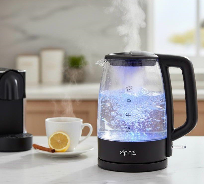 Electric Blue LED Illuminating Glass Jug Kettle Cordless 1.7L 2200W Tea Kettle