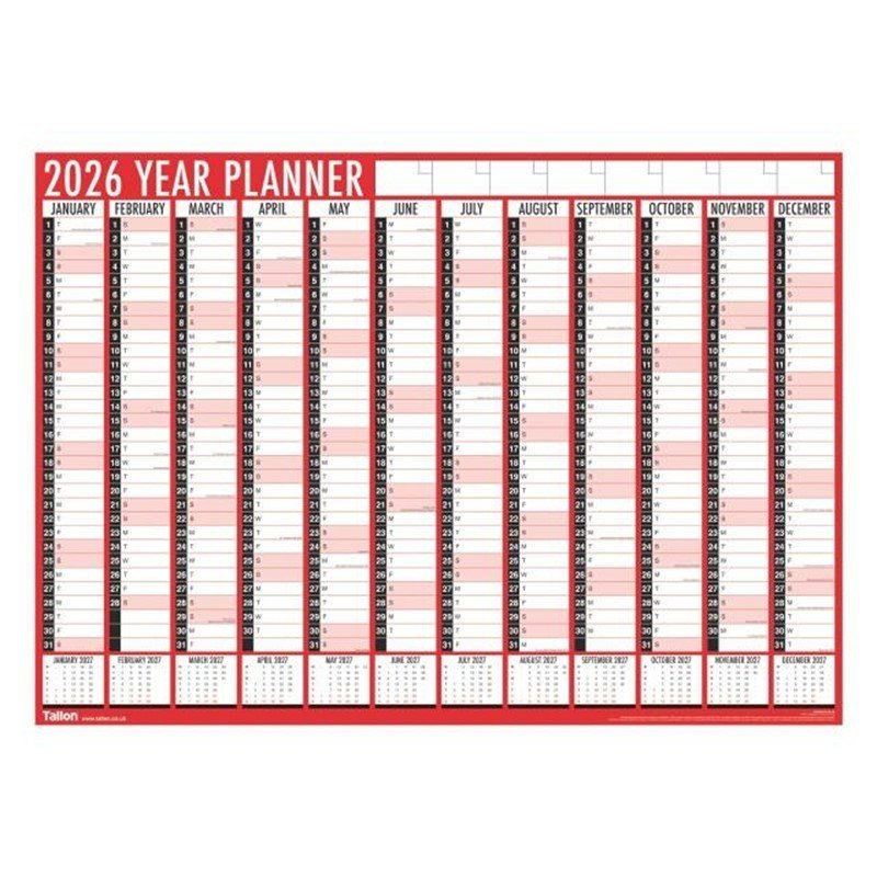 2026 Wall Calendar Slim Calendar A4 A3 Large Month to View, Easy View Planner UK