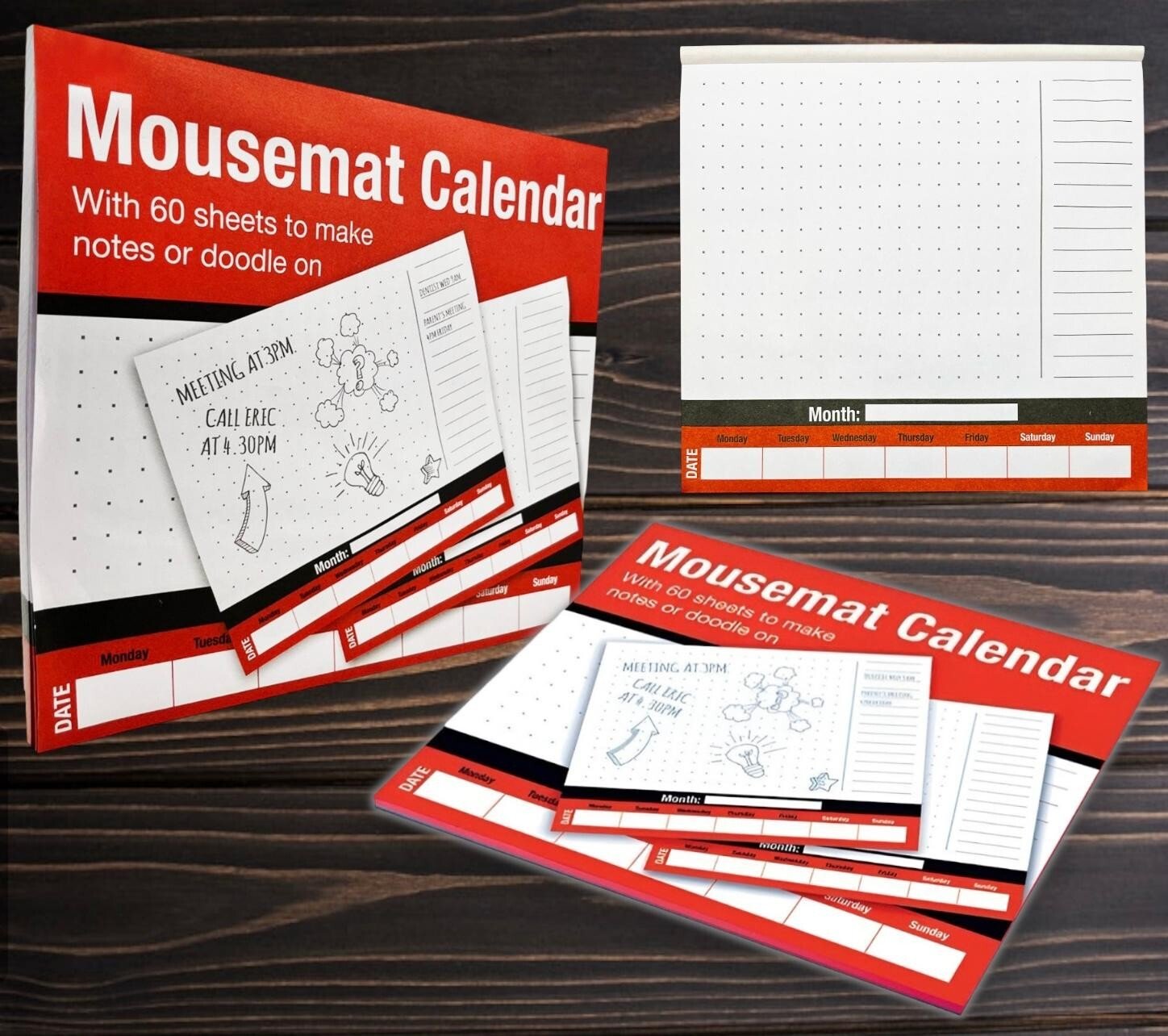 2 x Weekly Planner To Do List Desk NotePad Meal Plan Home Office Tear Off Sheets